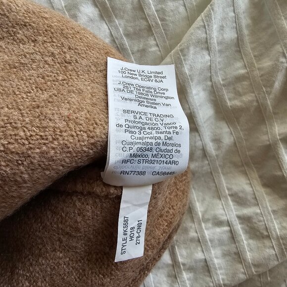 Jcrew Oversized Crewneck Merino Alpaca Supersoft Yarn - 2018 - Camel - Sz XXS - Picture 7 of 13